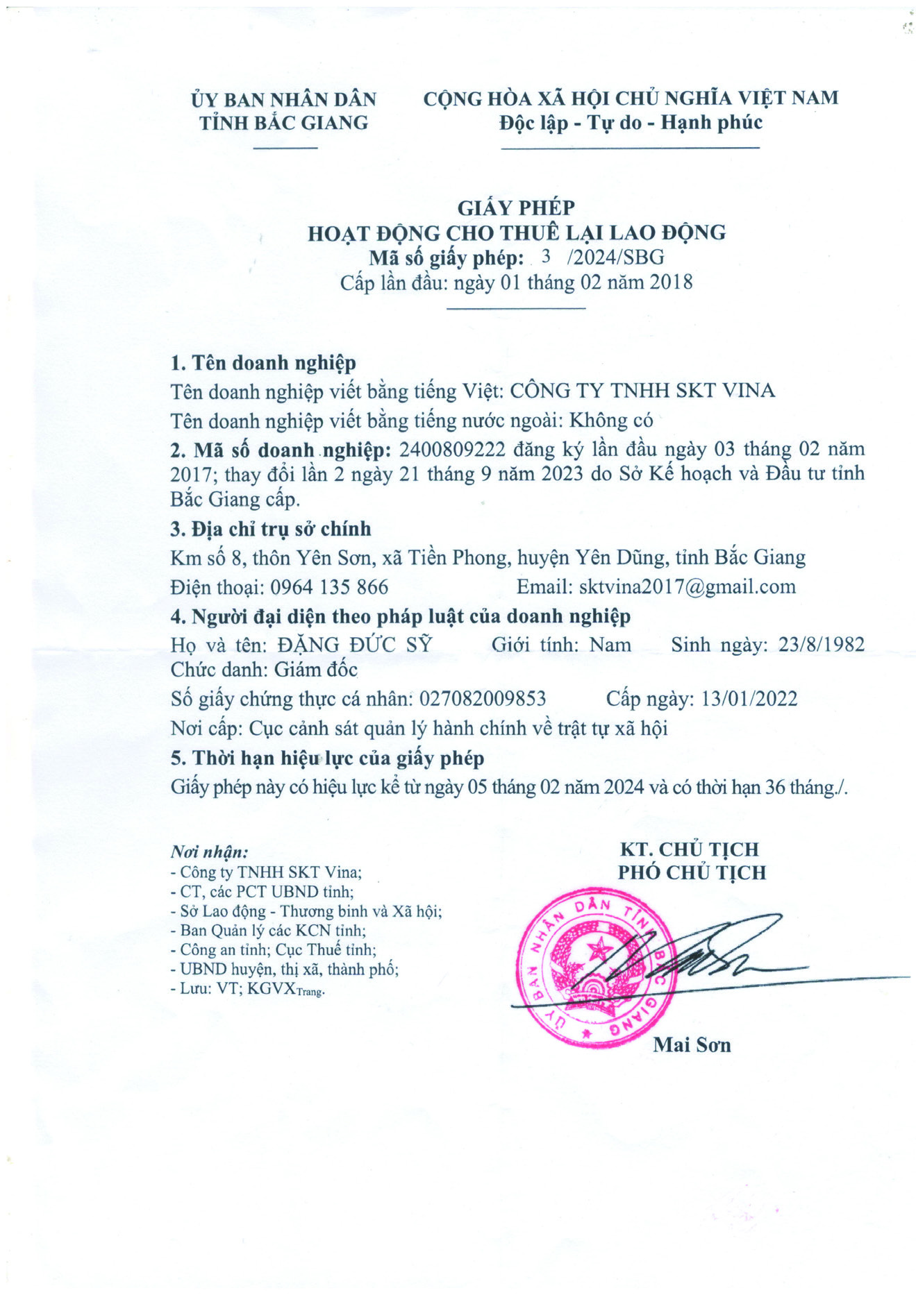 Giấy Phép Cho Thuê Lao Động